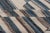 Flat-Weave Kilim Rug With Classic Stripe Design in Blue, Cream, Brown For Sale - Image 9 of 11