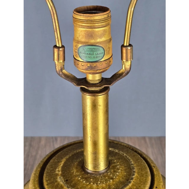 1960s Bob Kinzie for Affiliated Craftsmen Stoneware Pottery Table Lamp For Sale - Image 17 of 18