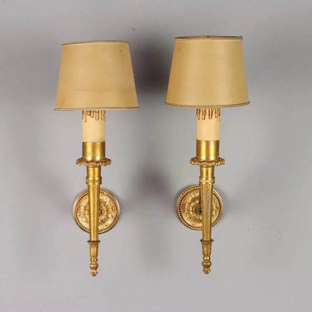 Metal Neoclassical Style Wall Lights, Set of 2 For Sale - Image 7 of 7