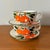 1960s Mid-Century Modern Oversized Citrus Orange Mugs For Sale - Image 11 of 12