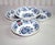 Charming vintage Queen’s Calico English Cottage salad plates featuring a beautiful blue and white chintz floral pattern...