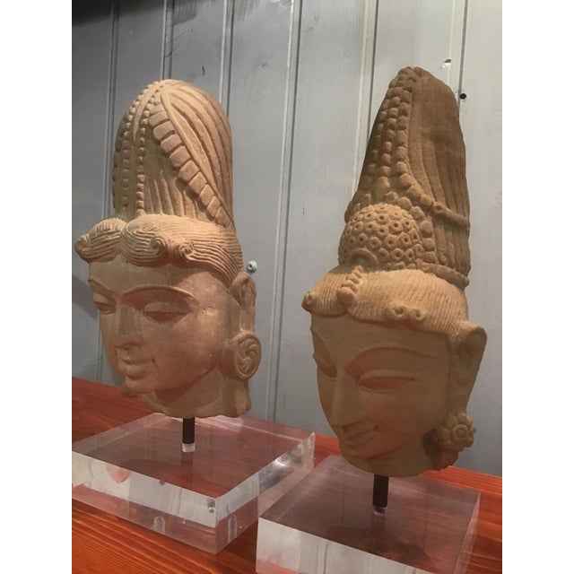 Sculptures stone beautiful still shining. unique pieces hand-carved and bought into a museum. sold with base acrylic glass...