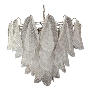 Italian Murano Chandelier 57 Glass Rondin Swallow Glass