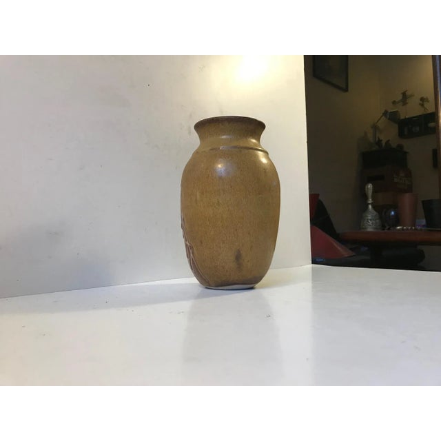 Danish Ceramic Vase by Aino Grib, 1970s For Sale - Image 6 of 9