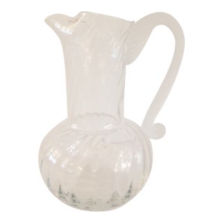Vintage Crystal Water Pitcher For Sale
