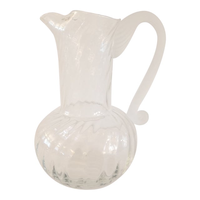 Vintage Crystal Water Pitcher For Sale