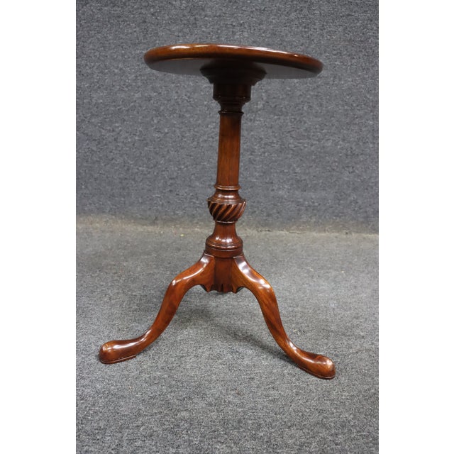 The Golden Gallery Mahogany Plant Stand For Sale In Philadelphia - Image 6 of 8