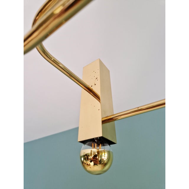 Geometric Brass Chandelier by Gaetano Sciolari for Boulanger, 1970s For Sale - Image 18 of 18