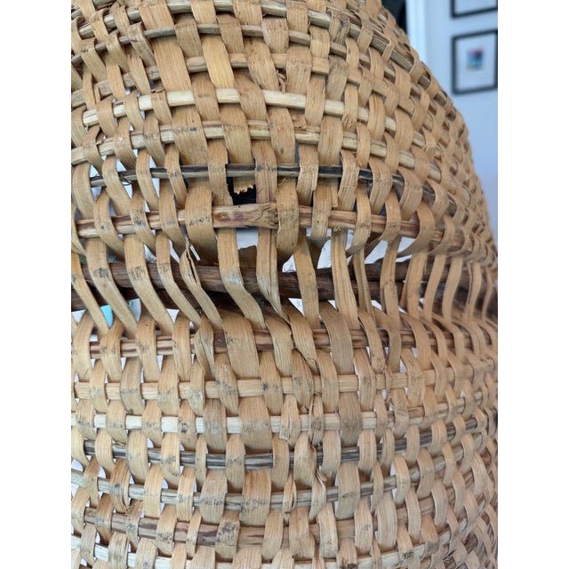 Vintage 19th Century Woven Buttocks Basket For Sale - Image 4 of 12