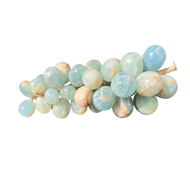 Mid-Century Modern Mid-Century Italian Onyx Grapes – Blue-Green Stone Fruit For Sale - Image 3 of 12