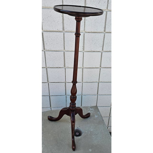 Mid Century Mahogany Pedestal Snake Trifid Stand For Sale - Image 4 of 8