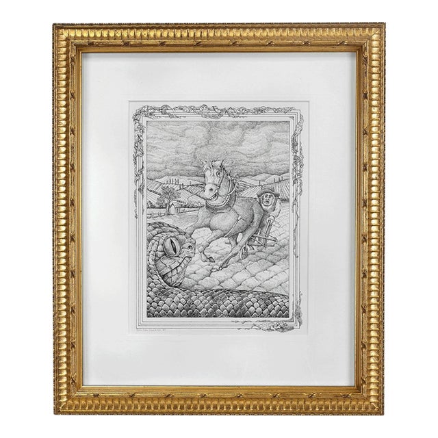 Ben Zion Shechter, the Snake, (Rearing Horse With Farmer) For Sale