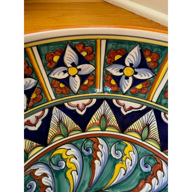 Blue Italian Blue Ceramic Decorative Bowl for Cottura For Sale - Image 8 of 12