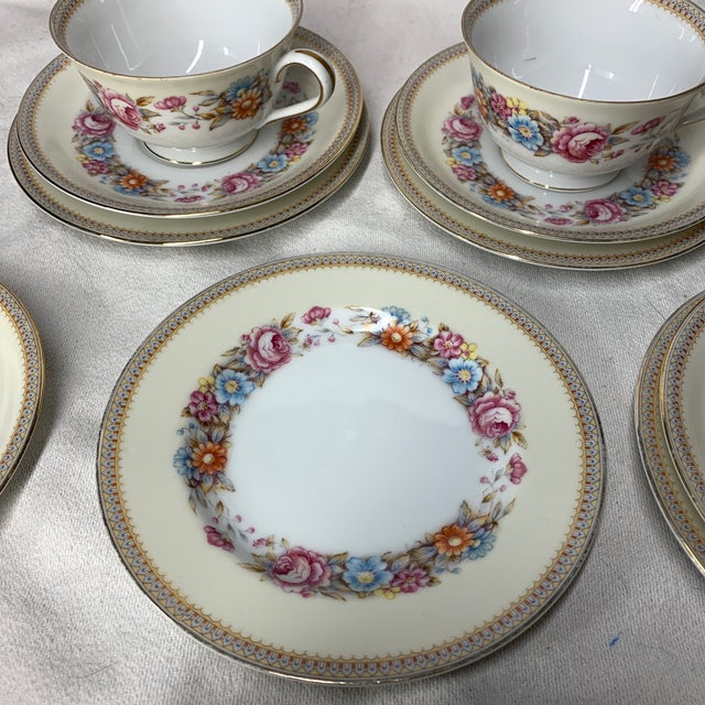 Vintage Jyoto China Floral Tea and Dessert Set - 21 pcs For Sale In Chicago - Image 6 of 7