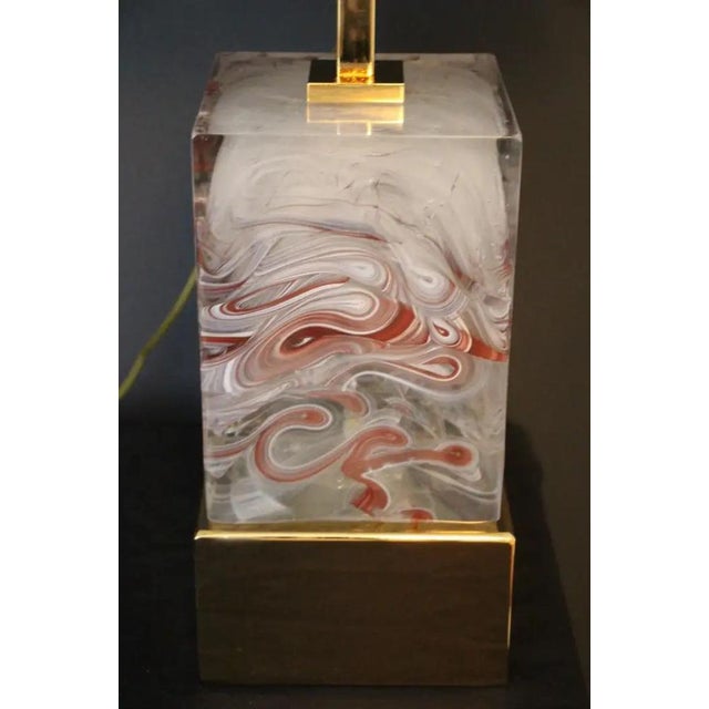 1990s Murano Glass Block Table Lamps, 1990s, Set of 2 For Sale - Image 5 of 18