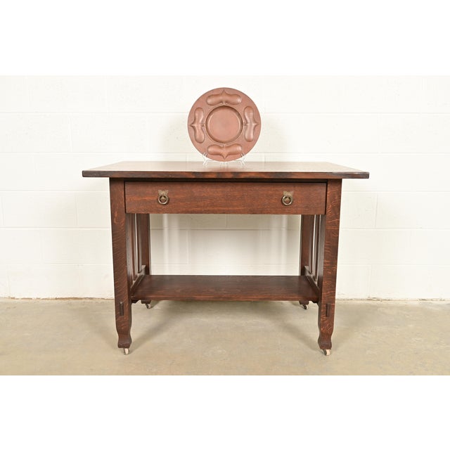 Ramon Ramirez Arts & Crafts Hammered Copper Charger Plate or Tray For Sale - Image 11 of 12