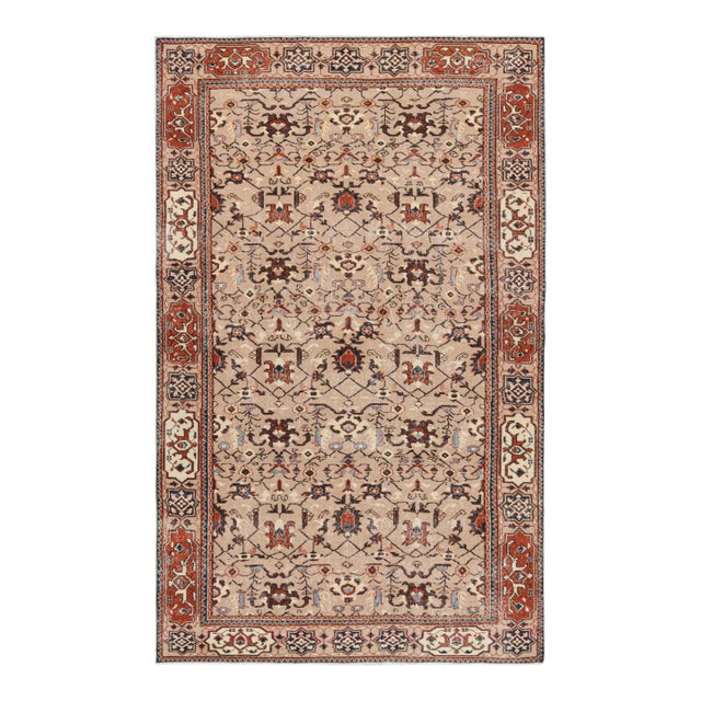 Vintage Turkish Rug in Brown With Colorful Geometric Patterns, From Rug & Kilim For Sale