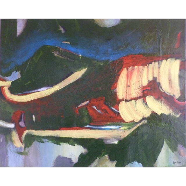 "Last Light" Abstract Oil and Acrylic Landscape Painting by Scott Spencer For Sale