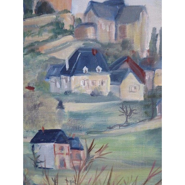 Luce Tereygeol, Landscape of Turenne, 1970s, Oil on Canvas, Framed For Sale - Image 11 of 14