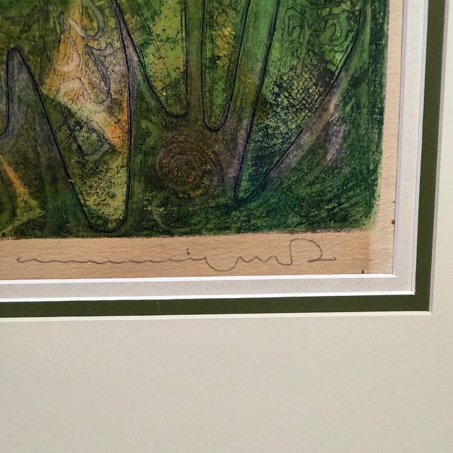Printmaking Materials Original Abstract Etching Titled & Signed in Pencil Mid-Century Modern For Sale - Image 7 of 14