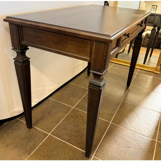 Ethan Allen Ethan Allen Custom Writing Desk in Nightfall Finish For Sale - Image 4 of 7