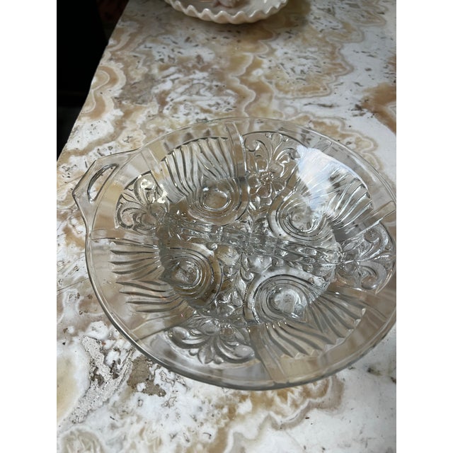 1970s Glass Bottle With Stopper and Ashtray Pair For Sale In Atlanta - Image 6 of 6