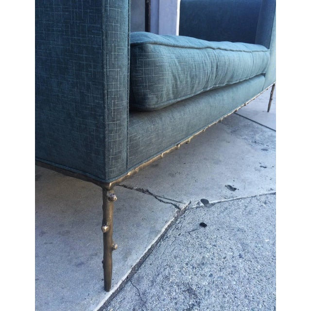 Gray Early 21st Century Amparo Calderon Tapia Solid Bronze Flora Base Tête–à–tête Daybed For Sale - Image 8 of 9