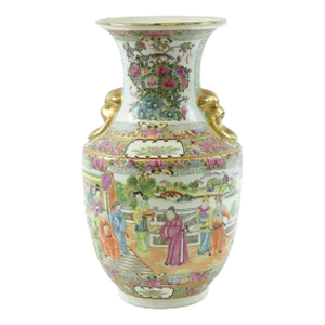 Antique Famille Vase of Rose Marking on the Bottom