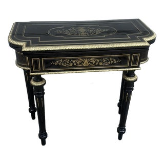 Antique Napoleon III Game Table, 1860 For Sale