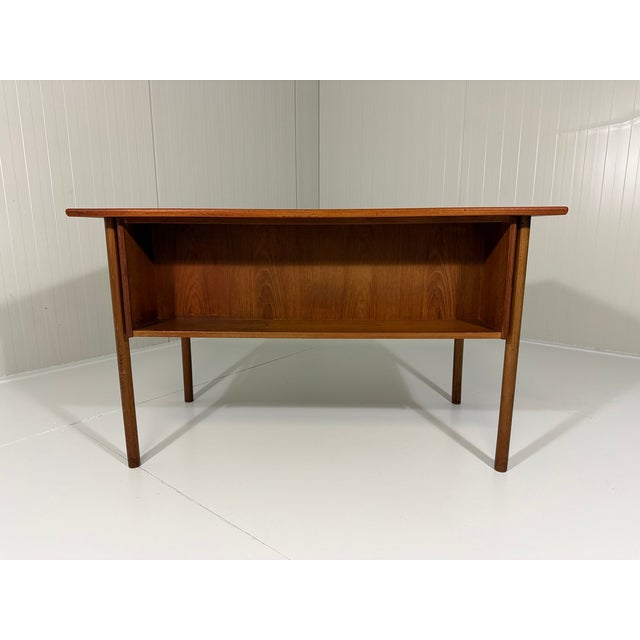 Teak Freestanding Desk by Gunnar Nielsen Tibergaard for Tibergaard, Denmark, 1960s For Sale - Image 10 of 15