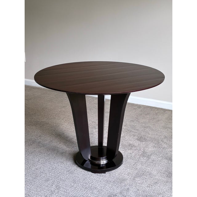 Baker Furniture Company Vintage Baker Furniture Mahogany Pedestal Side Table Barbara Barry Collection For Sale - Image 4 of 9