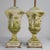This early pair of Marbro urn table lamps feature beautiful Roman ruins, trees, plants and grasses. The urns are most...