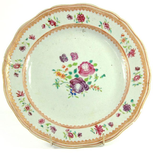 18th Century Qianlong Fencai Porcelain Plate, China For Sale - Image 11 of 11