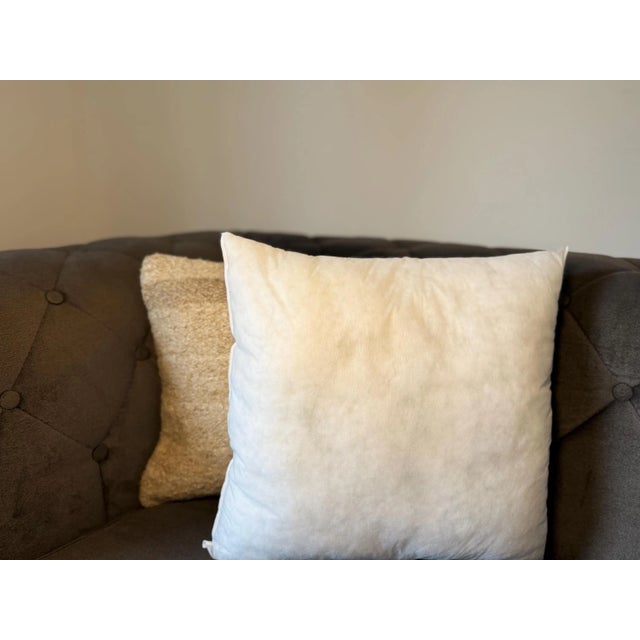 Turkish Rustic Hemp Throw Pillow, Natural Golden Wheat Cushion, Handwoven Turkish Anatolian Pillow With Insert, 16x16 In For Sale - Image 3 of 7