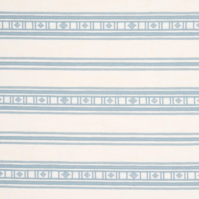 SAMPLE - Schumacher Buena Vista Fabric In Sky For Sale