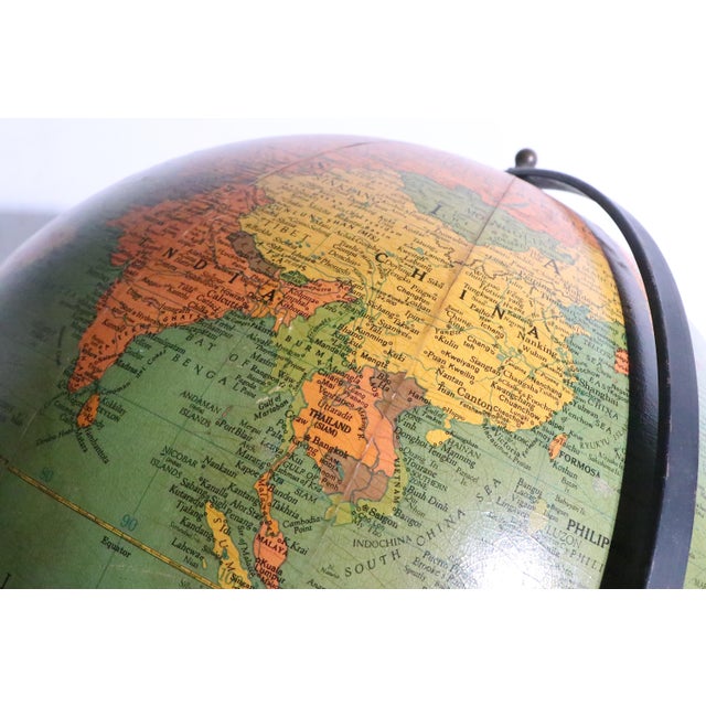Metal Vintage Replogle Globe on Stand For Sale - Image 7 of 18