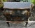 Wood Antique Petite Bombe 2 Drawer Italian Chinoiserie Black Gold Commode For Sale - Image 7 of 13