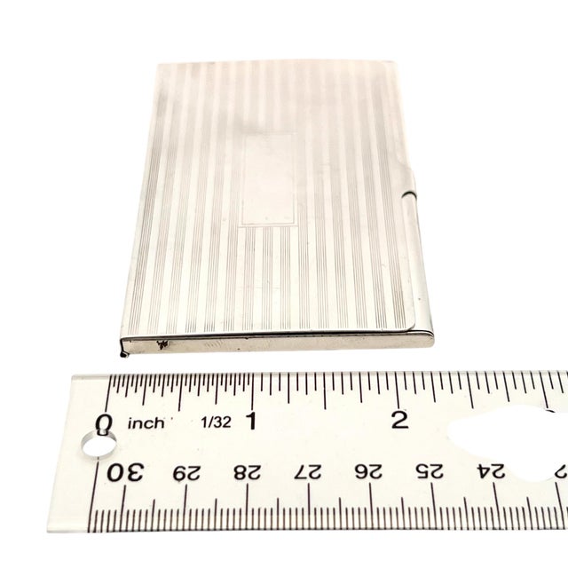 Tiffany and Co. Late 20th Century Tiffany & Co Estate Business Card Holder Sterling Silver 58.1g For Sale - Image 4 of 15