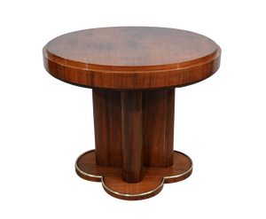 Art Deco Side Table in Mahogany attributed to Jules Leleu for Maison Leleu, 1940s