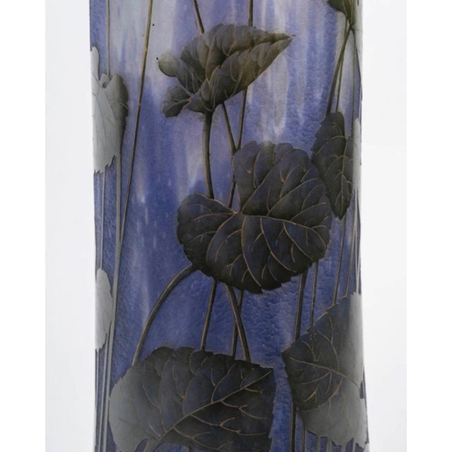 Violets Vase from Daum, 1905 For Sale - Image 3 of 8
