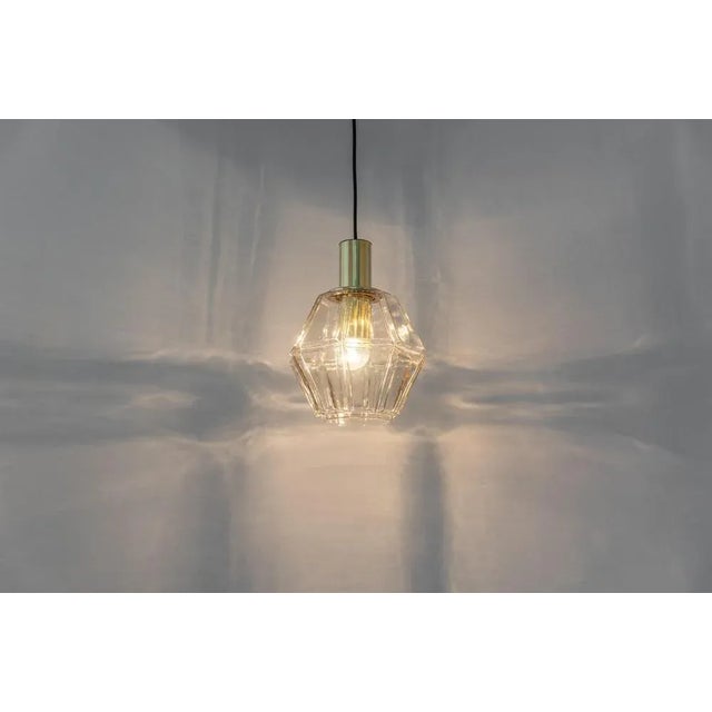 Gold Glass Pendant Light by Helena Tynell for Limburg, Germany, 1970s For Sale - Image 8 of 12