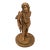 Antique Giltmetal Statue of a Little Girl Wearing a Heart Pendant Necklace For Sale