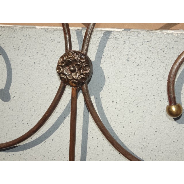 Pair of French Country Iron Twin Bed Frames Headboards & Rails ~ Match but Dont For Sale - Image 12 of 17