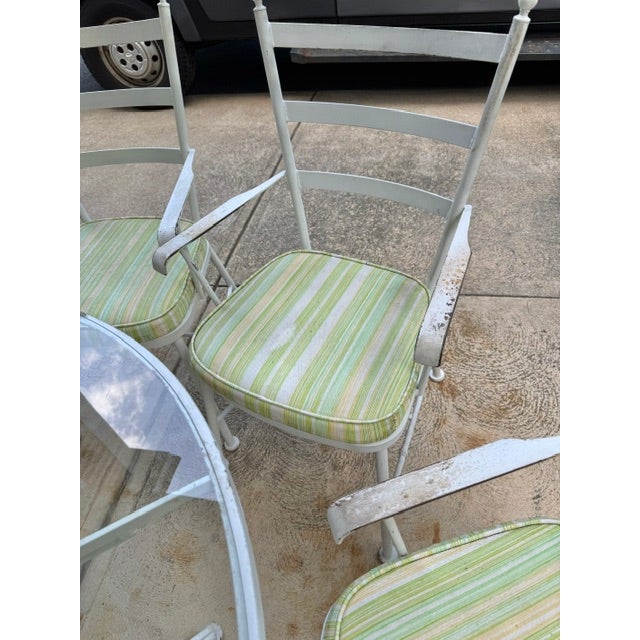 Metal Lee L. Woodard and Sons Iron Dining Set For Sale - Image 7 of 13