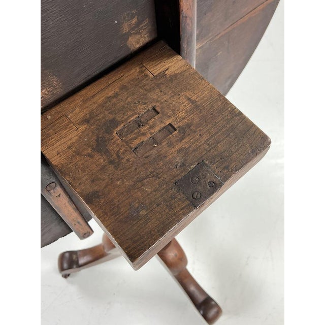 Wood Vintage Tilt Top Table For Sale - Image 7 of 12