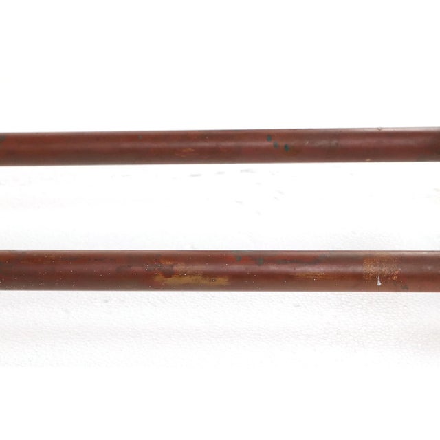 Traditional Vintage Brass Door Push Bars With Crossbar For Sale - Image 3 of 8