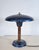 Industrial Blue Mushroom Desk Light in Aluminium and Copper, Germany, 1950s For Sale - Image 11 of 16