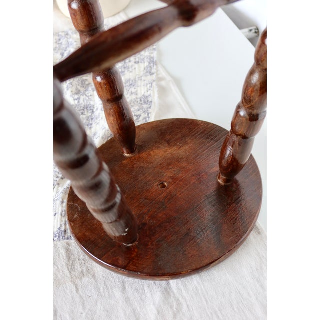 Wood Vintage Wooden Tripod Milking Stool, 1980s For Sale - Image 7 of 7