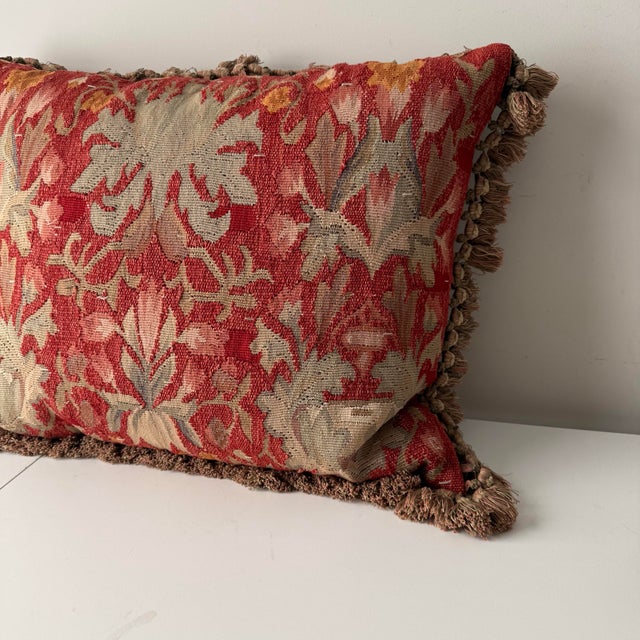 Renaissance Gerry Nichols Tulip Tapestry and Tassel Pillow For Sale - Image 3 of 9