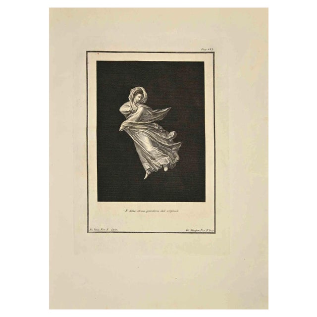 Filippo Morghen, Dancing Maenad, Etching, 18th Century For Sale